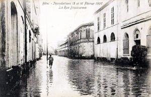 Bone - Rue Bouscaren - Inondations 1907